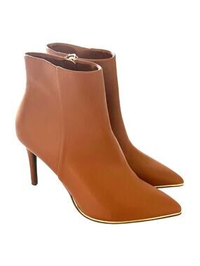 Marc Fisher NWOT Cognac Ankle Booties Pointed Toe Side Zip Women's 8.5